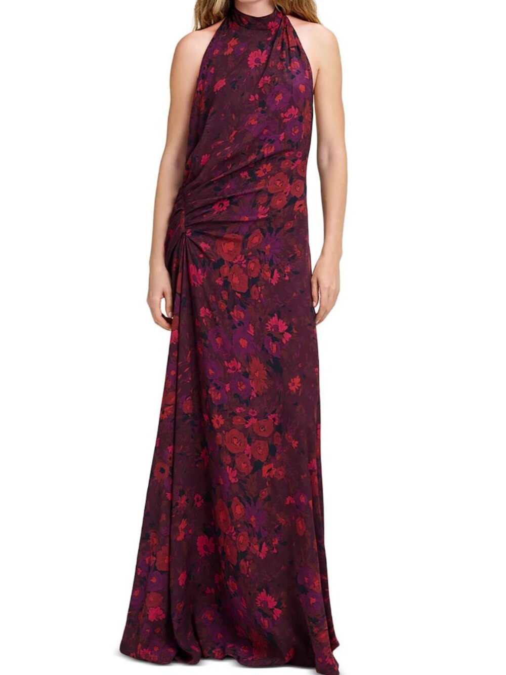 A.L.C. Scarlett Printed Halter Gown